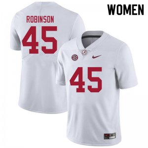 NCAA Women's Alabama Crimson Tide #45 Joshua Robinson Stitched College 2021 Nike Authentic White Football Jersey TB17Z77MU